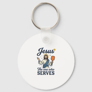 Llavero Camiseta de pickleball de Jesús el que sirve