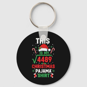 Llavero Camiseta de pijama de Navidad Divertida 67 Seis Si