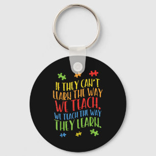 Llavero Camiseta de profesor de conciencia del autismo Ens