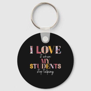 Llavero Camiseta de profesor: Me encanta cuando los estudi