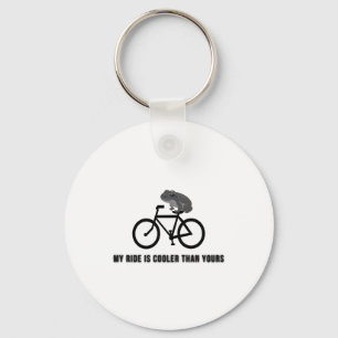 Llavero Camiseta de rana divertida en bicicleta Animal d