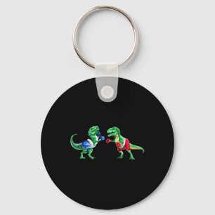 Llavero Camiseta de regalo de guantes de boxeo de dinosaur