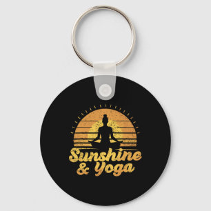 Llavero Camiseta De Sol Y Yoga Para Practicante De Yoga Ve