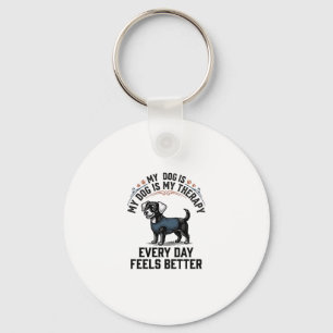 Llavero Camiseta de Terapia Canina Grabado Vintage Regalo