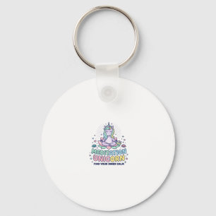 Llavero Camiseta de tipografía negrita Unicornio Meditació