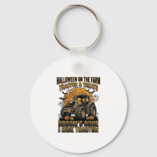 Llavero Camiseta de Tractor de Halloween Divertida Bruja d