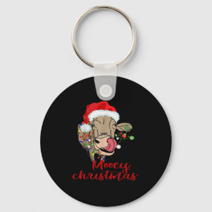 Llavero Camiseta de Vaca de Navidad Mooey Vaquilla Granjer