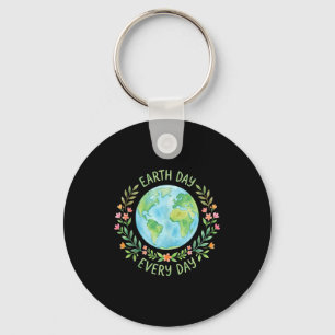 Llavero Camiseta del día de la tierra para niñas de la nat