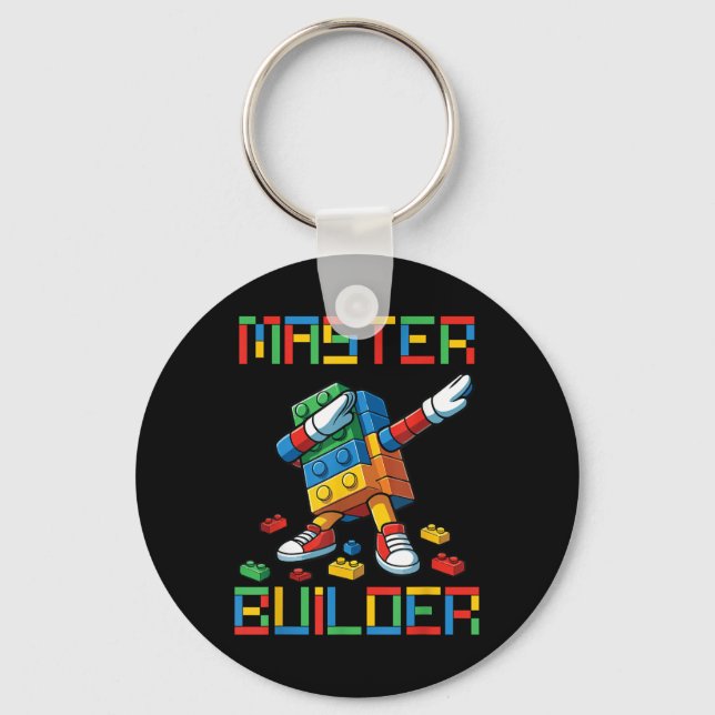 Llavero Camiseta del Maestro Constructor Bloques de Constr (Anverso)