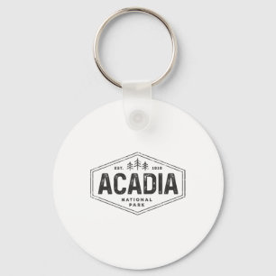 Llavero Camiseta del Parque Nacional Acadia Vintage Árbol 