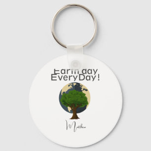 Llavero Camiseta Día de la Tierra Todos los Días Ve Verde