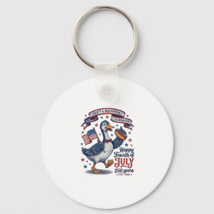 Llavero Camiseta Diseño de Ganso del Cuatro de Julio Vinta