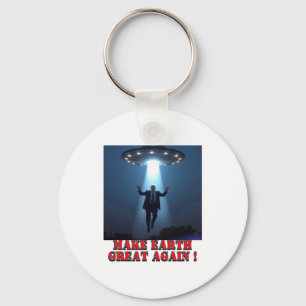 Llavero Camiseta Divertida Abducción Ovni Haz Que La Tierr