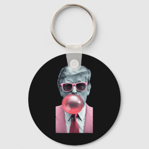 Llavero Camiseta Divertida Burbuja Rosa Trump Chicle Yum