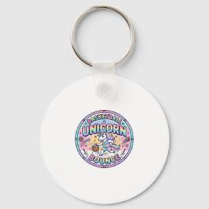 Llavero Camiseta Divertida de Baloncesto de Unicornio Rebo