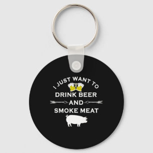 Llavero Camiseta Divertida De Barbacoa Bebe Cerveza Asa Ca