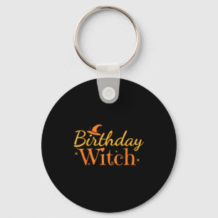 Llavero Camiseta divertida de bruja de cumpleaños de Hallo