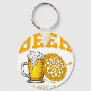 Llavero Camiseta divertida de cerveza Darts para jugador d
