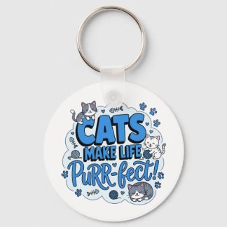 Llavero Camiseta Divertida de Gato: Los Gatos Hacen la Vid