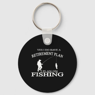 Llavero Camiseta divertida de jubilación para pescadores C