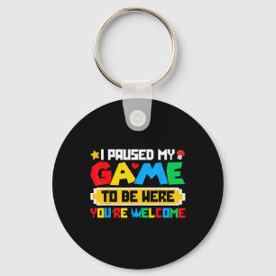 Llavero Camiseta divertida de jugador pausé mi juego para
