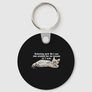 Llavero Camiseta divertida de meme de gato enojado para du
