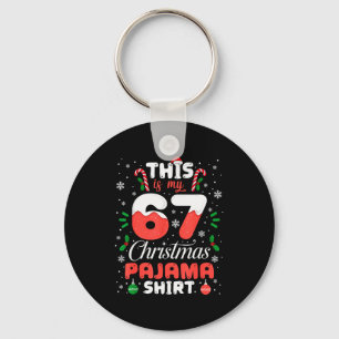 Llavero Camiseta Divertida de Navidad 67 Pijama Seis Siete