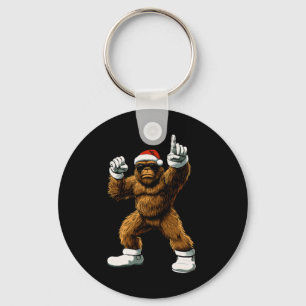 Llavero Camiseta divertida de Navidad Bigfoot Santa Niños