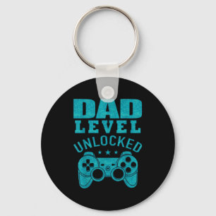 Llavero Camiseta Divertida de Nuevo Papá Nivel de Papá Des