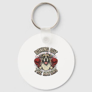 Llavero Camiseta divertida de perro boxeador boxeando a lo