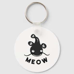 Llavero Camiseta Divertida de Pesca de Bagre - Bagre Miau 