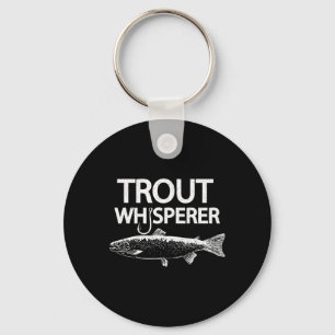 Llavero Camiseta divertida de pescador de moscas Trout Whi
