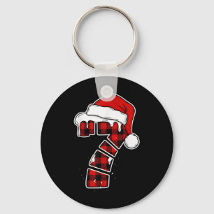 Llavero Camiseta divertida de pijama de Navidad 67 Seis Si
