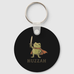 Llavero Camiseta Divertida de Rana Huzzah, Tee Antiguo de 