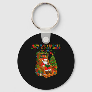 Llavero Camiseta divertida de Santa leyendo 67 Meme Navida
