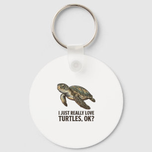 Llavero Camiseta divertida de tortuga amante de tortugas v