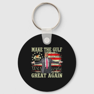 Llavero Camiseta Divertida De Trump Haz Que El Golfo Sea G