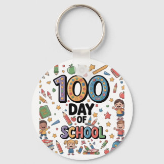 Llavero Camiseta divertida del 100º día de escuela | Niños