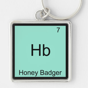 Llavero Camiseta divertida del elemento Honey Badger - Hb