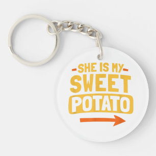 Llavero Camiseta Divertida Para Parejas Ella Es Mi Batata