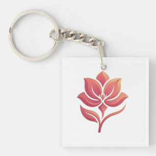 Llavero Camiseta estética de flor de loto minimalista herm