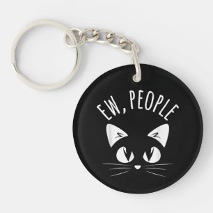 Llavero Camiseta EW, Gente Divertida Gato Antisocial Intro