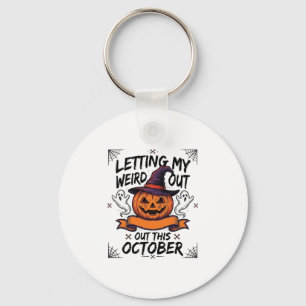 Llavero Camiseta Extraña De Halloween Con Fantasmas De Cal