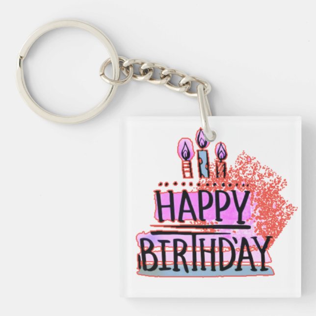 Llavero Camiseta Feliz Cumpleaños  (Frente)
