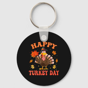 Llavero Camiseta Feliz Día de Pavo para Mujeres Feliz Día