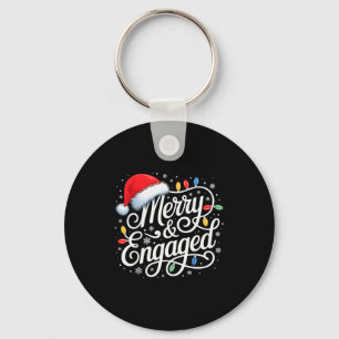 Llavero Camiseta Feliz y Comprometida Pareja Navidad Coinc