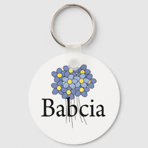Llavero Camiseta Flor Azul Bonita Babcia