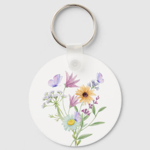 Llavero Camiseta Floral Elegance – Flores Suaves en Pastel