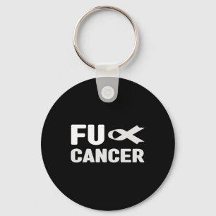 Llavero Camiseta Fu Cancer T - Cinta blanca, Cáncer de pul