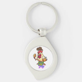 Llavero Camiseta «Gallo Divertido: Levántate y Vuela»